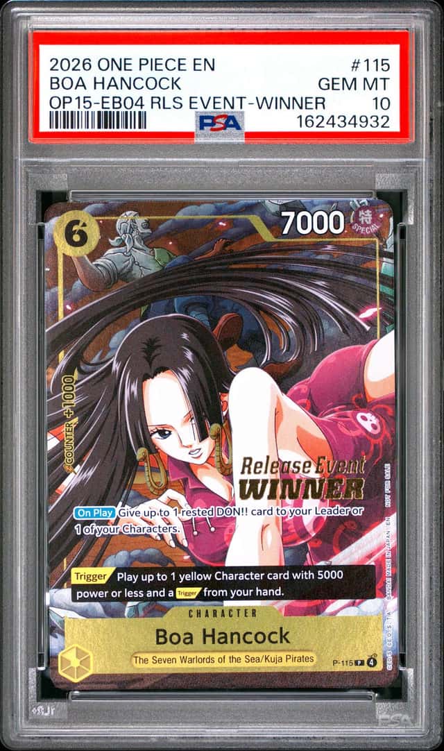 One Piece Boa Hancock Promo P-115 Kami's Island Release Event Winner PSA 10