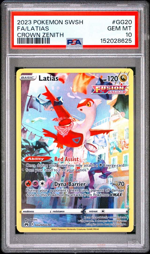 2023 Pokemon SWSH Crown Zenith Latias Galarian Gallery #GG20/GG70 PSA 10