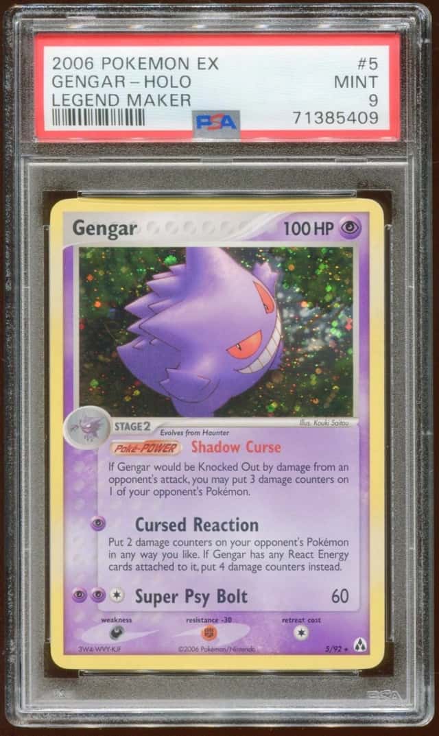 2006 POKEMON EX LEGEND MAKER GENGAR #5/92 RARE HOLO FOIL PSA 9 E8