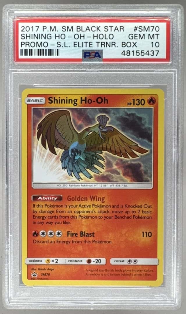 48155437 Shining Ho-Oh 2017 Pokemon SM Black Star Promos #SM70 PSA 10