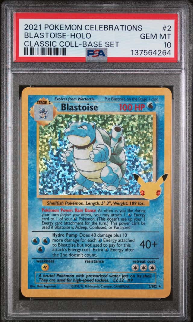 2021 Pokemon SWSH Celebrations Blastoise Classic Collection #2/102 PSA 10