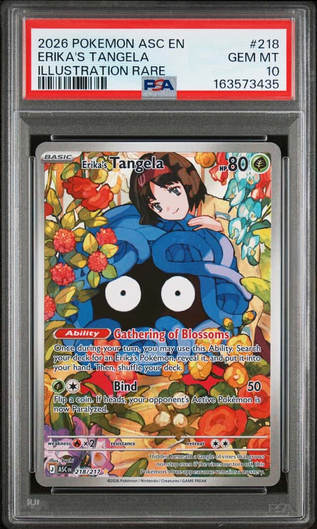 2026 Pokemon Ascended Heroes Erika's Tangela Illustration Rare #218/217 PSA 10