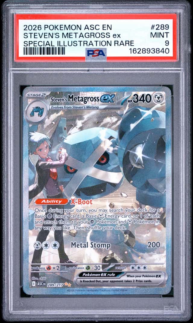 2026 Pokemon Steven's Metagross ex Special Illustration Rare #289/217 PSA 9