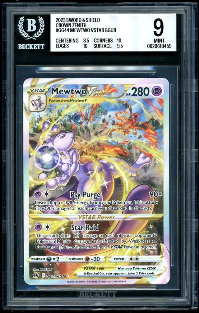 Pokemon Mewtwo VSTAR GGUR 2023 TCG SSH Crown Zenith BGS 9