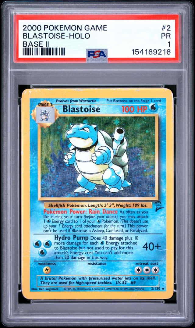 2000 Pokemon Game Base II #2 Blastoise Holo PSA 1 PR