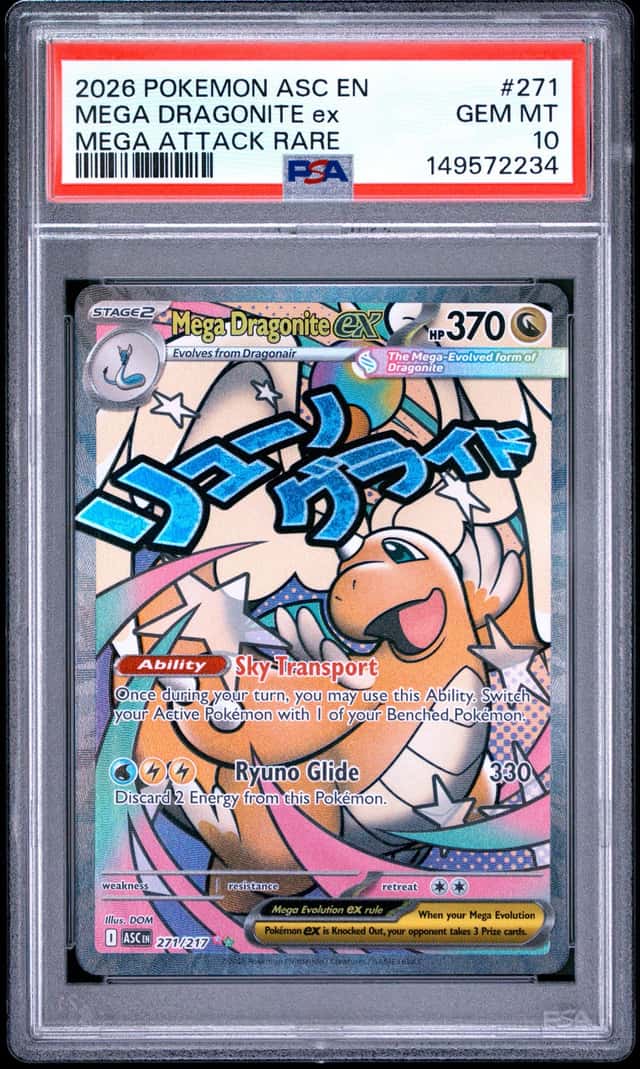2026 Pokemon Ascended Heroes Mega Dragonite ex Attack Rare #271/217 PSA 10