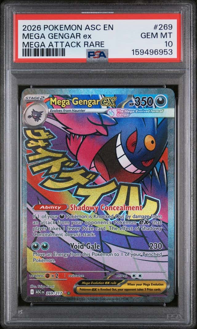 Pokemon TCG Mega Gengar ex 269/217 Me: Ascended Heroes PSA 10 Holo HP350 EN
