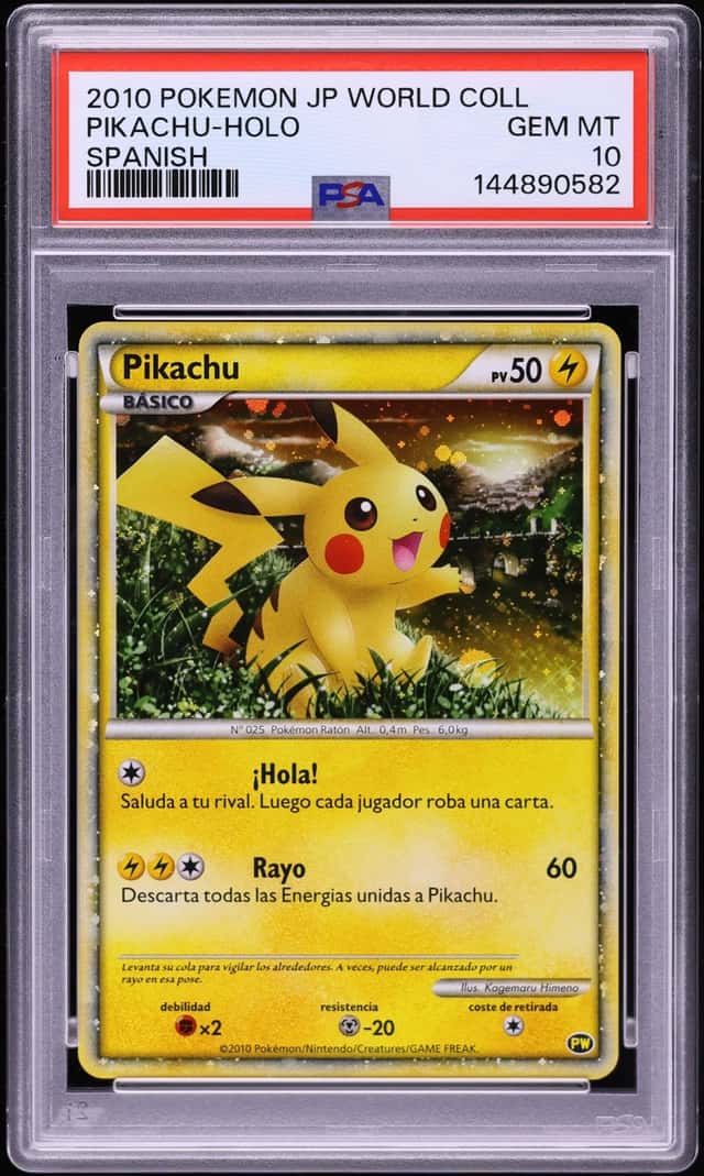 2010 Pokemon Spanish World Collection Holo Pikachu PSA 10 GEM MINT