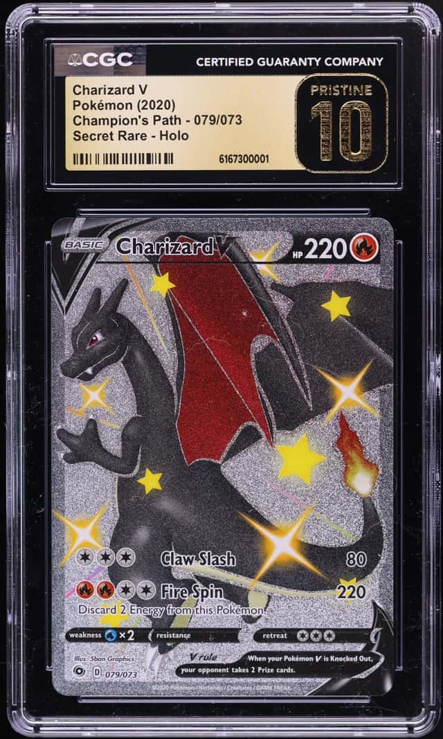 2020 Pokemon Sword & Shield Champion's Path Full Art Charizard V #79 CGC 10 PRISTINE
