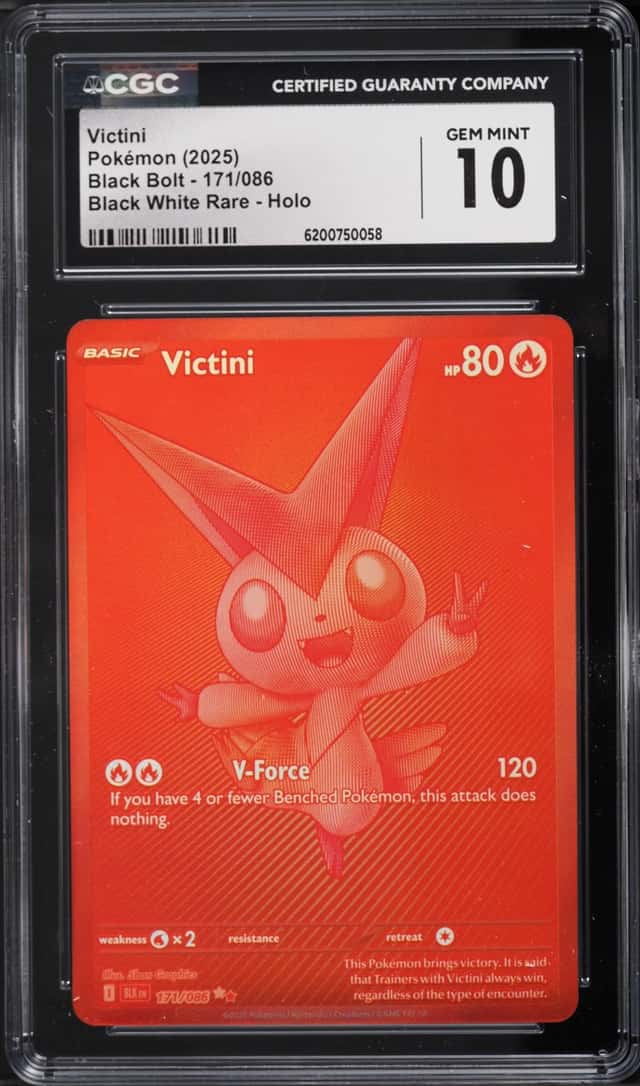 2025 Pokemon Scalet & Violet Black Bolt BWR Victini #171 CGC 10 GEM MINT