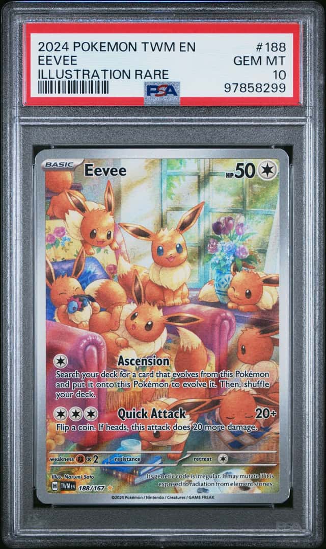 2024 Pokemon Scarlet and Violet Twilight Masquerade Illustration Rare Eevee #188