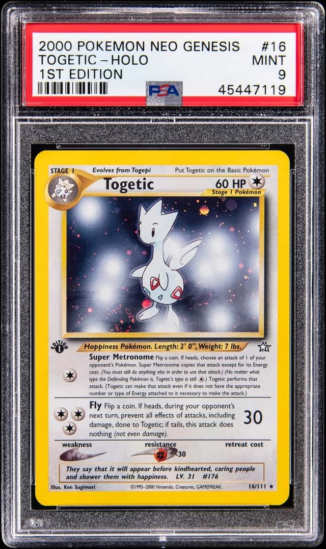 2000 Pokemon Neo Genesis 1st Edition Holo #16 Togetic - PSA MINT 9