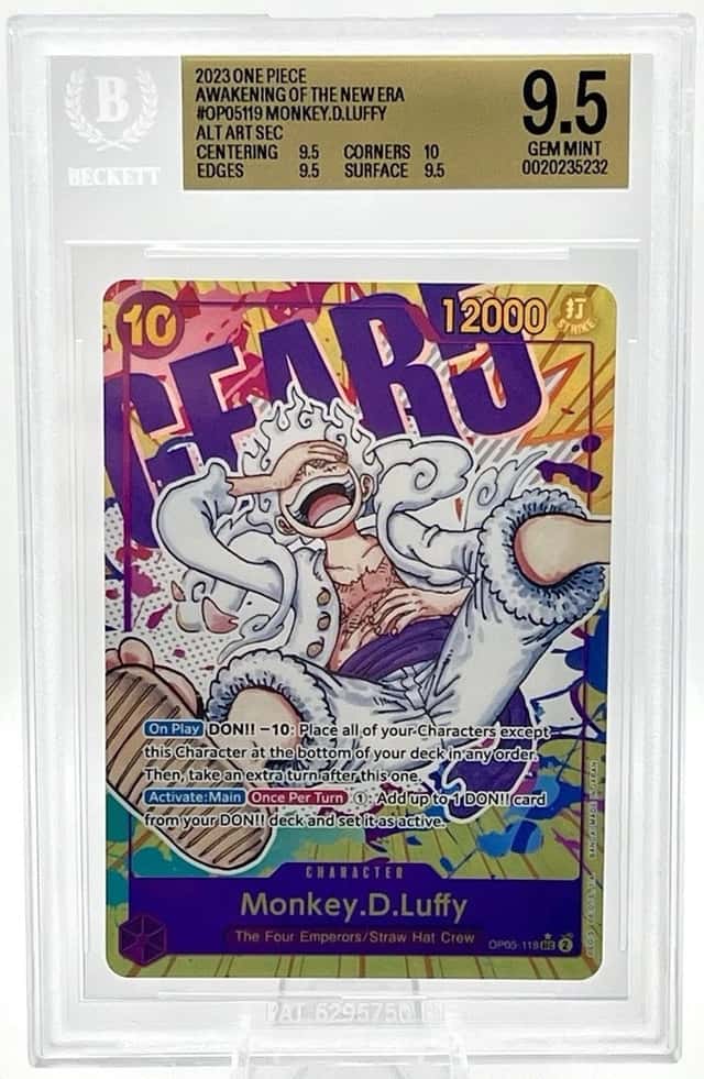 Monkey.D.Luffy Alternate Art OP05-119 Awakening of the New Era BGS 9.5 One Piece