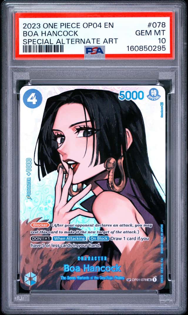 One Piece Boa Hancock Special Alternate Art OP04 OP01-078 PSA 10 Gem Mint