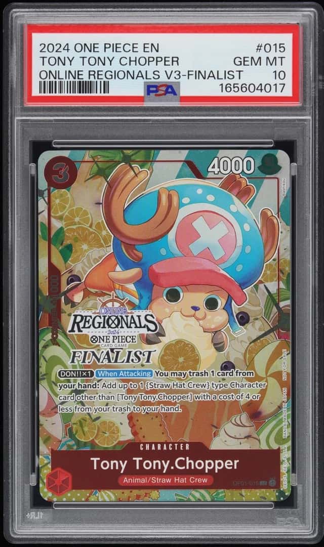 2024 ONE PIECE ONLINE REGIONALS PACK 2024 VOL.3 #015 TONY TONY CHOPPER PSA 10