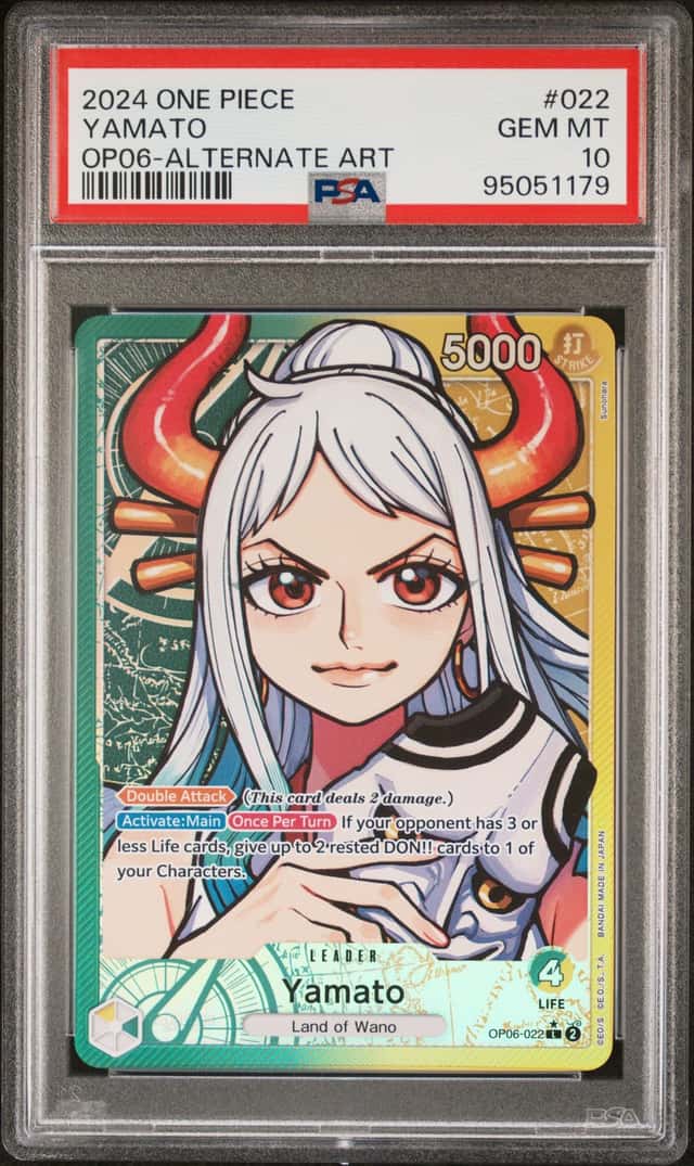 PSA 10 Yamato Alt Art LEADER OP06 022 Kingdom Of Intrigue One Piece Card English