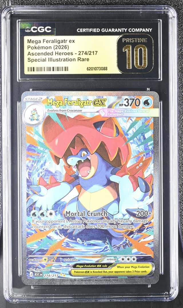 2026 Pokemon Mega Evolution Ascended Heroes SIR Mega Feraligatr Ex #274 CGC 10 PRISTINE