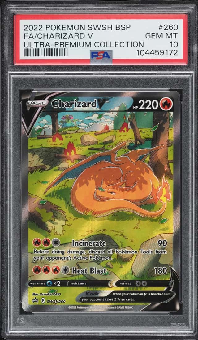 2022 Pokemon Sword & Shield Promo Ultra Premium Full Art Charizard V #SWSH260 PSA 10 GEM MINT