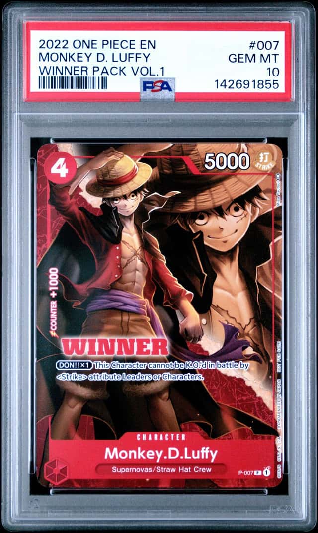 2022 One Piece EN Winner Pack Vol1 #007 Monkey.D.Luffy PSA 10