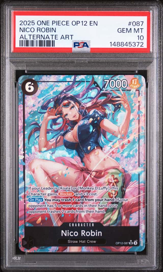 ONE PIECE NICO ROBIN 2025 LEGACY OF THE MASTER #087 ALT ART PSA 10
