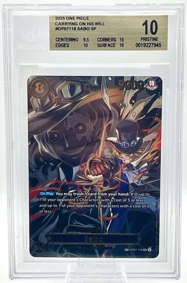 Sabo - OP07-118 (SP) OP07-118 Carrying On His Will Foil BGS 10