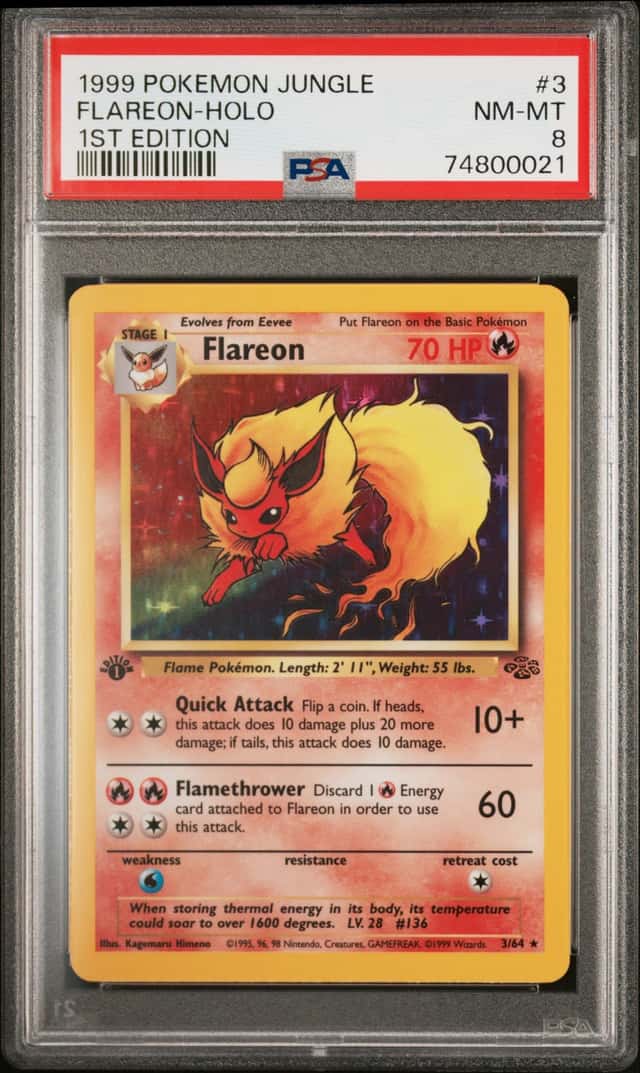 1999 Pokemon Jungle 1st Edition Holo Flareon #3