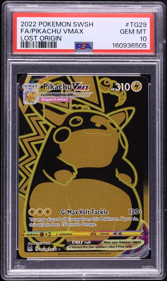 2022 Pokemon Sword & Shield Lost Origin Full Art Pikachu VMAX #TG29 PSA 10 GEM MINT