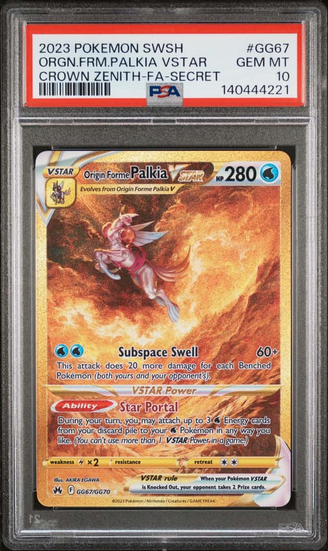 2023 Pokemon SWSH Crown Zenith GG67 VSTAR Origin Forme Palkia PSA 10 GEM MINT