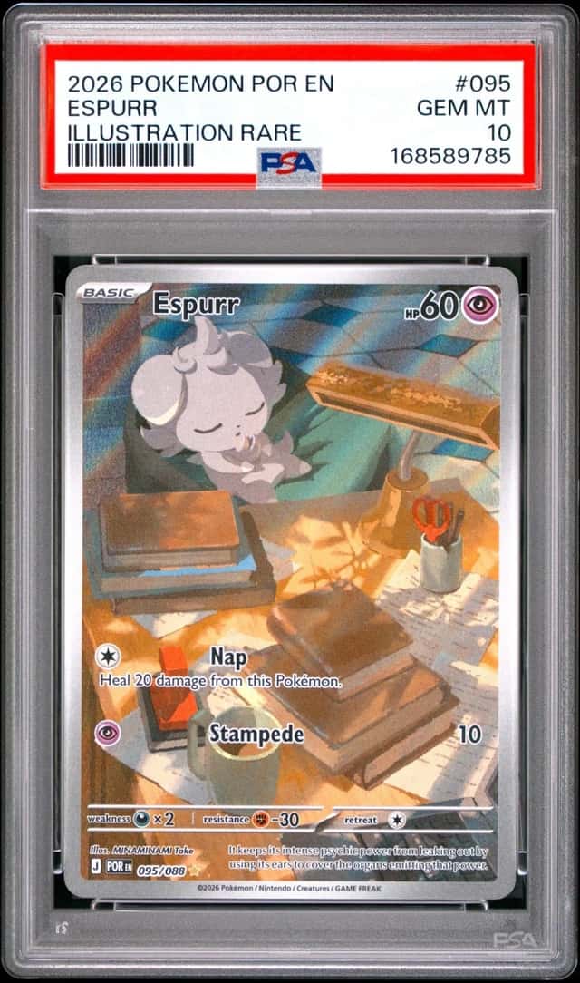 2026 POKEMON POR EN-PERFECT ORDER ILLUSTRATION RARE #095 ESPURR PSA 10