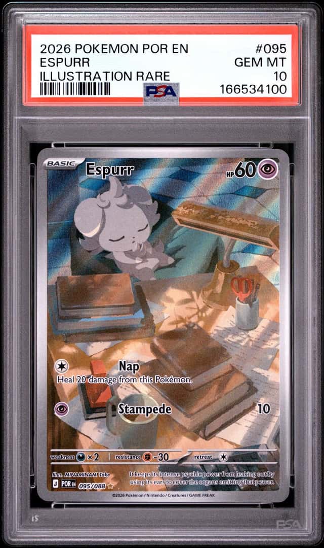 2026 POKEMON POR EN-PERFECT ORDER ILLUSTRATION RARE #095 ESPURR PSA 10