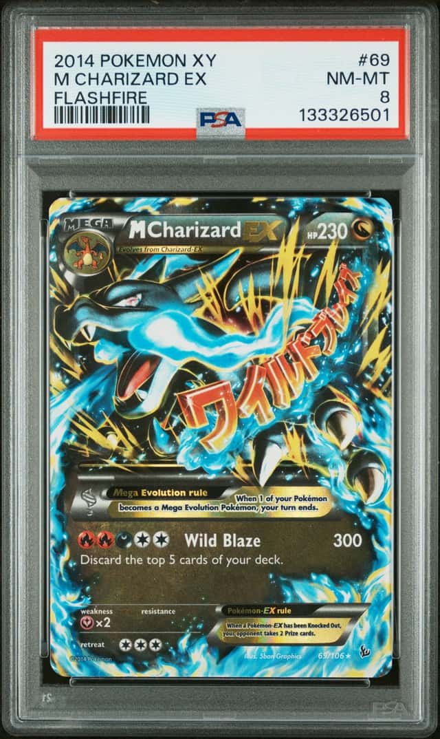 ⚠️ PSA 8 ⚠️2014 Flashfire M Charizard EX 69/106 Full Art