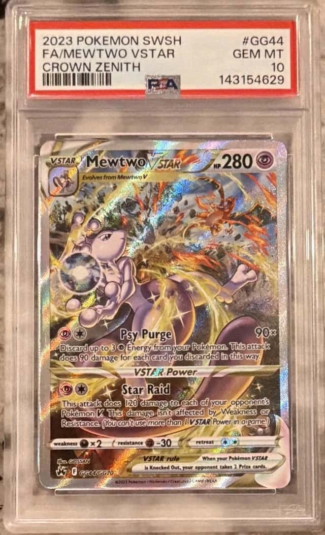Pokémon TCG Mewtwo VSTAR GG44/GG70 Crown Zenith Galarian Gallery PSA 10