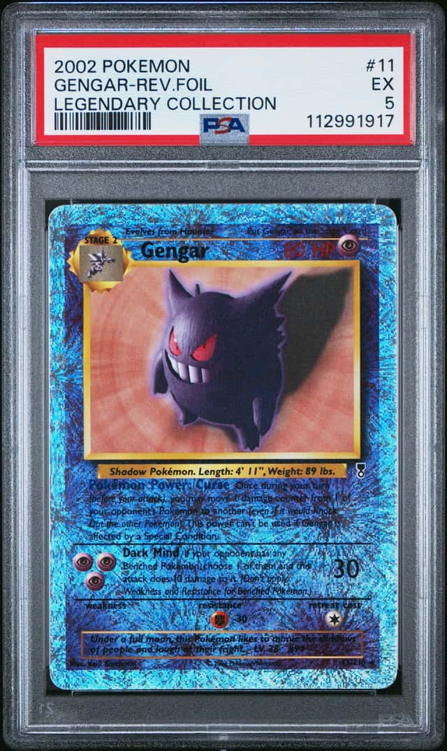 2002 Pokemon Legendary Collection #11/110 Gengar Reverse Holo Foil PSA 5 EX