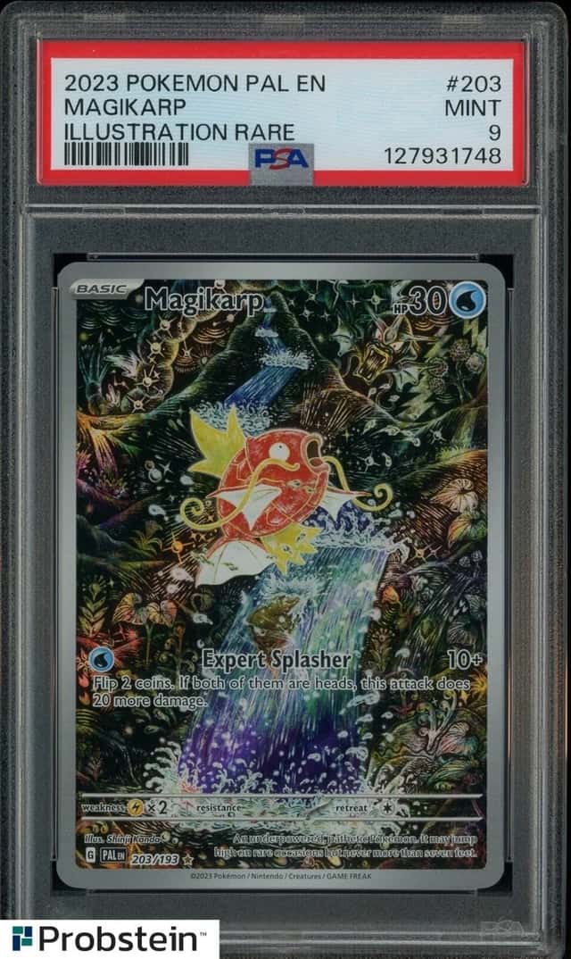 2023 Pokemon PAL Paldea Evolved #203 Magikarp Illustration Rare PSA 9 MINT