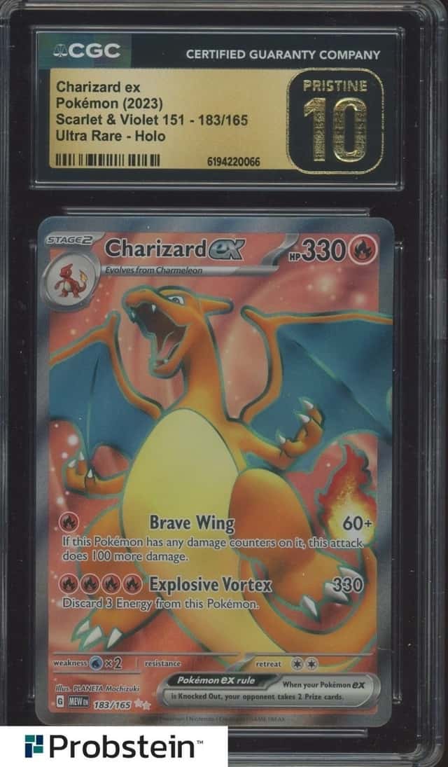 2023 Pokemon MEW EN Ultra Rare #183 Charizard ex CGC 10 PRISTINE