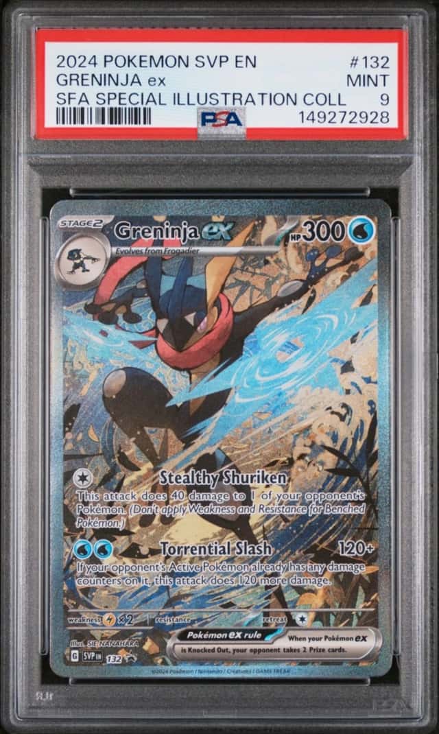 2024 POKEMON SVP EN-SV BLACK STAR PROMO #132 GRENINJA EX PSA 9
