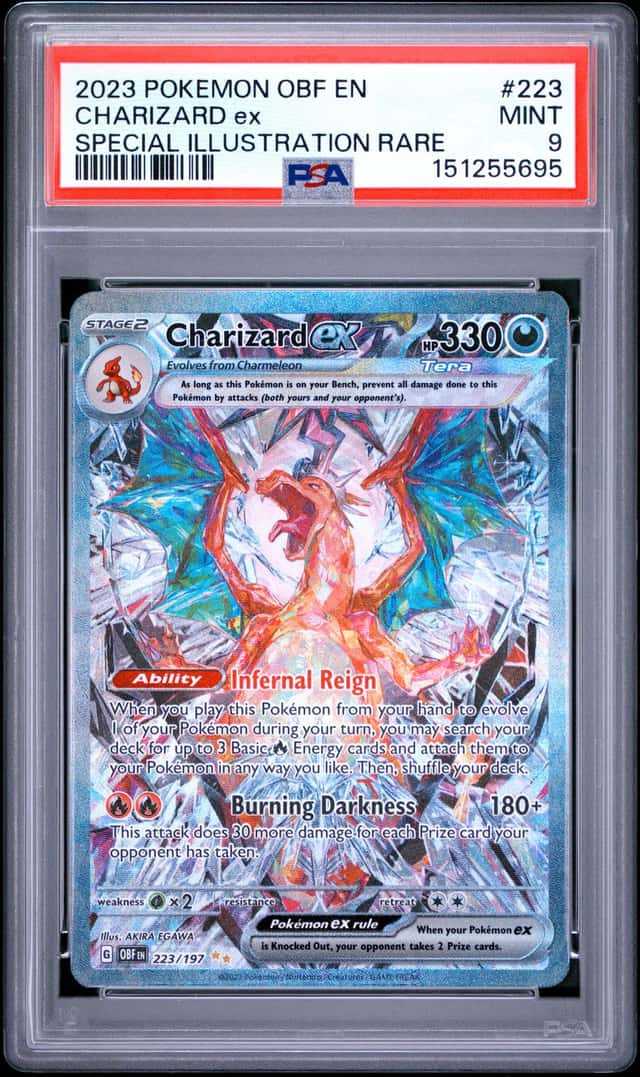 The Pokémon Company Pokémon TCG Charizard ex 223/197 OBF SIR Holo PSA 9 ENG