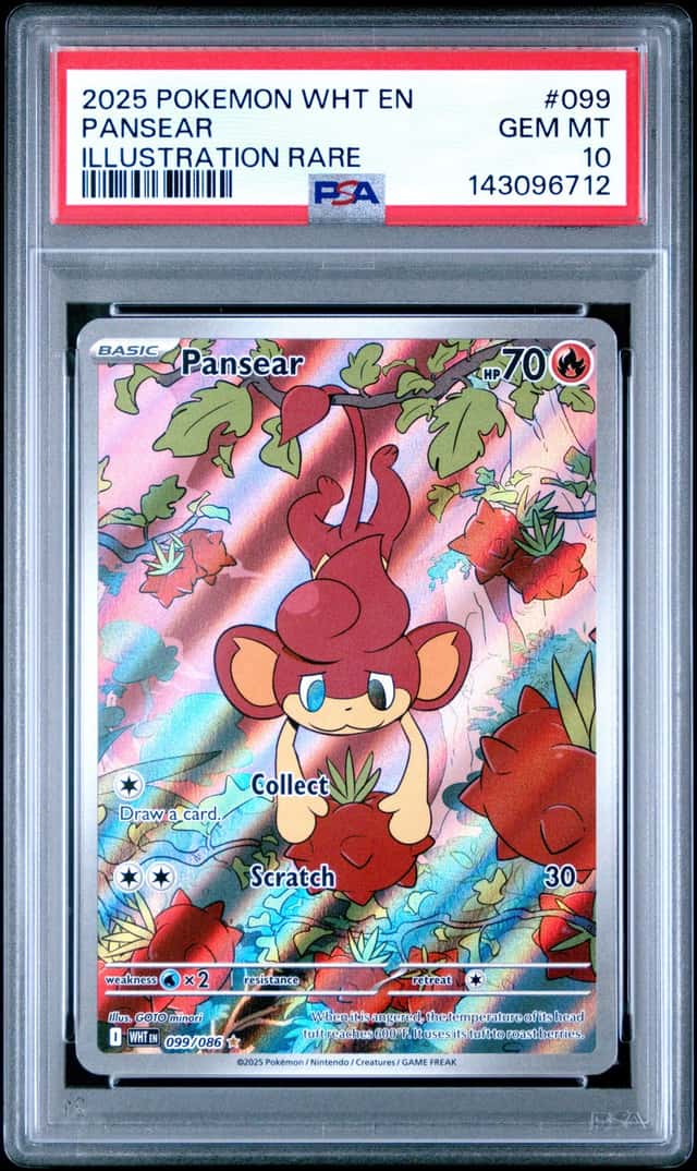Pokemon Pansear White Flare 099/086 Illustration Rare PSA 10 Gem Mint