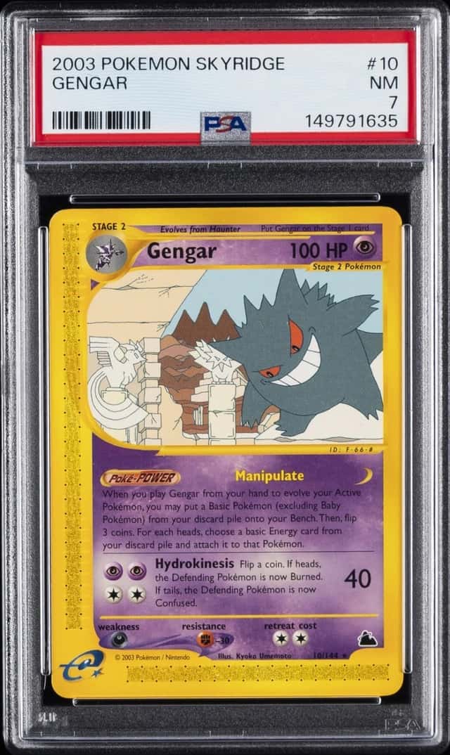 2003 POKEMON SKYRIDGE #10 GENGAR PSA 7