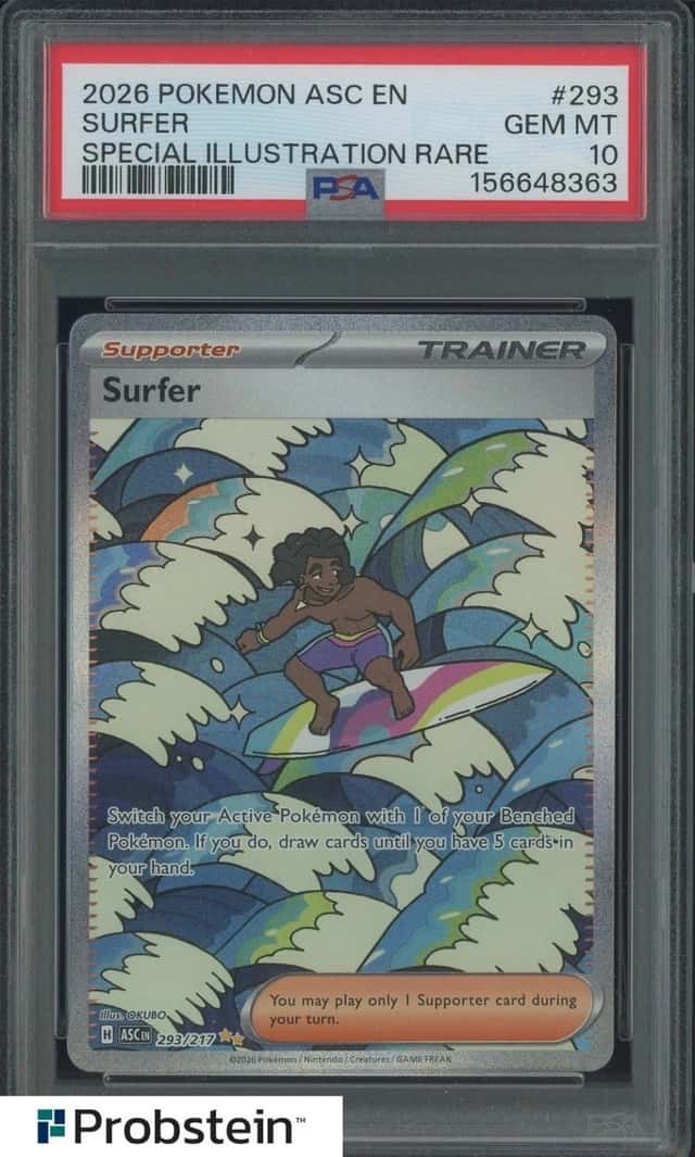 2026 Pokemon Ascended Heroes #293 Surfer Special Illustration Rare PSA 10