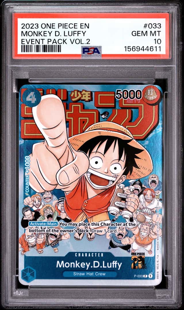 One Piece Monkey D Luffy Event Volume 2 P-033 PSA 10 Gem Mint
