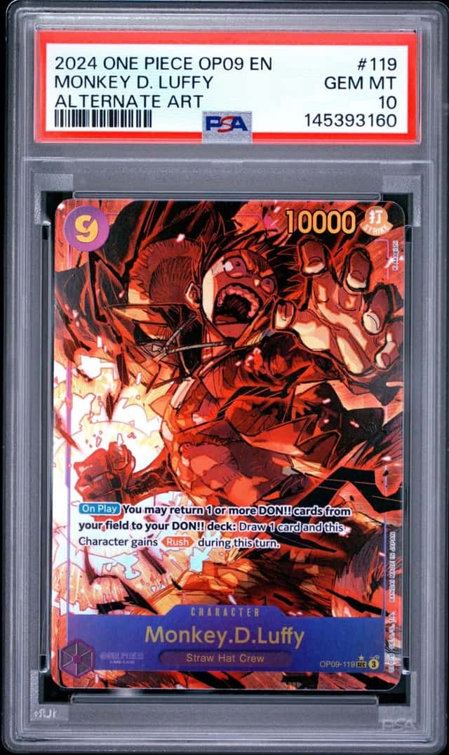 2024 ONE PIECE OP09-EMPERORS IN THE NEW WORLD #119 MONKEY D. LUFFY PSA 10