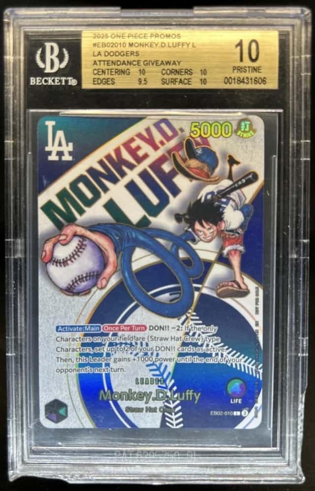 2025 One Piece Anime 25th Collection Monkey D. Luffy Leader #EB02-010 BGS 10