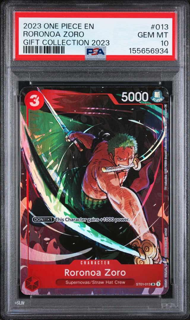 2023 One Piece Gift Collection 2023 #013 Roronoa Zoro PSA 10 GEM MINT