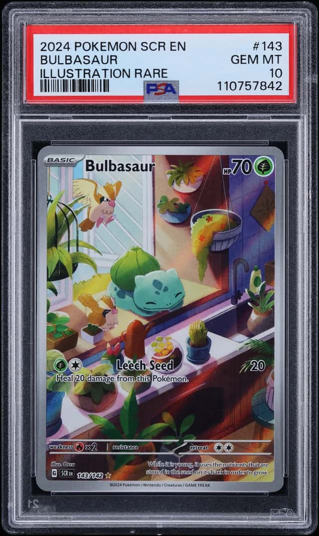 2024 Pokemon Scarlet & Violet Stellar Crown IR Bulbasaur #143 PSA 10 GEM MINT