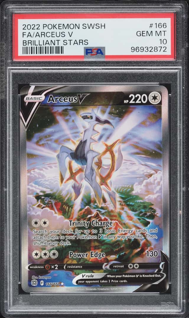 2022 Pokemon Sword & Shield Brilliant Stars Alt Art Arceus V #166 PSA 10 GEM MINT
