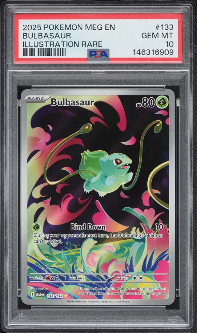 2025 Pokemon Mega Evolution IR Bulbasaur #133 PSA 10 GEM MINT