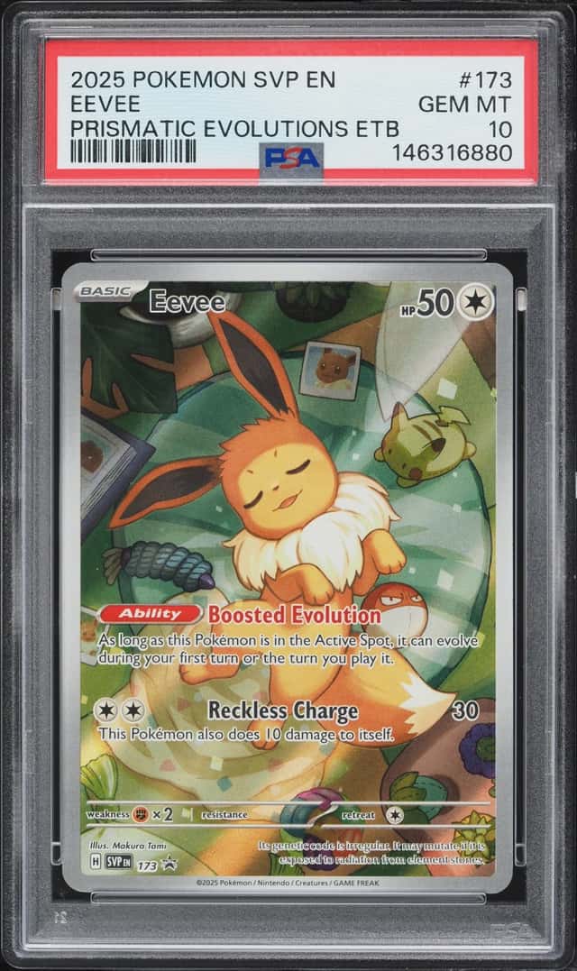 2025 Pokemon Scarlet & Violet Promo Prismatic Evolutions ETB Full Art Eevee #173 PSA 10 GEM