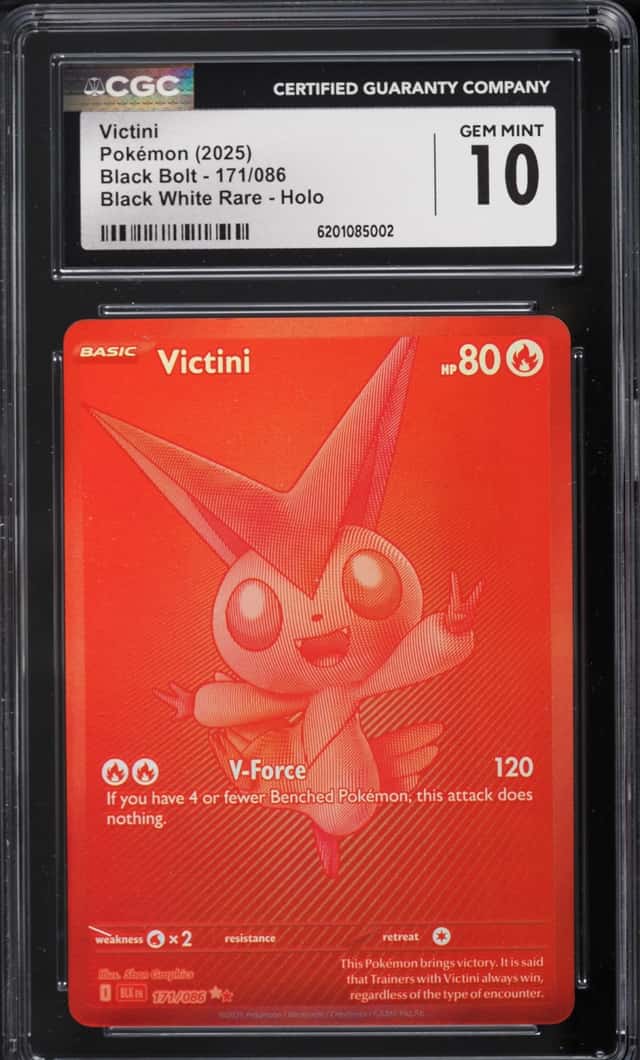 2025 Pokemon Scalet & Violet Black Bolt BWR Victini #171 CGC 10 GEM MINT