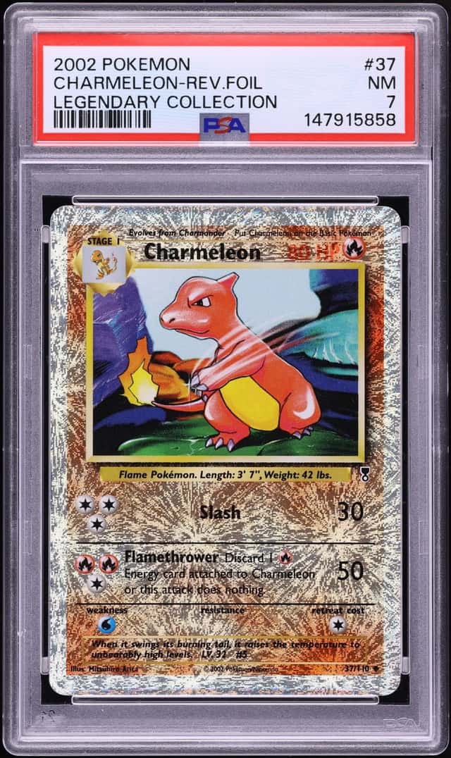 2002 Pokemon Legendary Collection Reverse Holo Charmeleon #37 PSA 7 NRMT